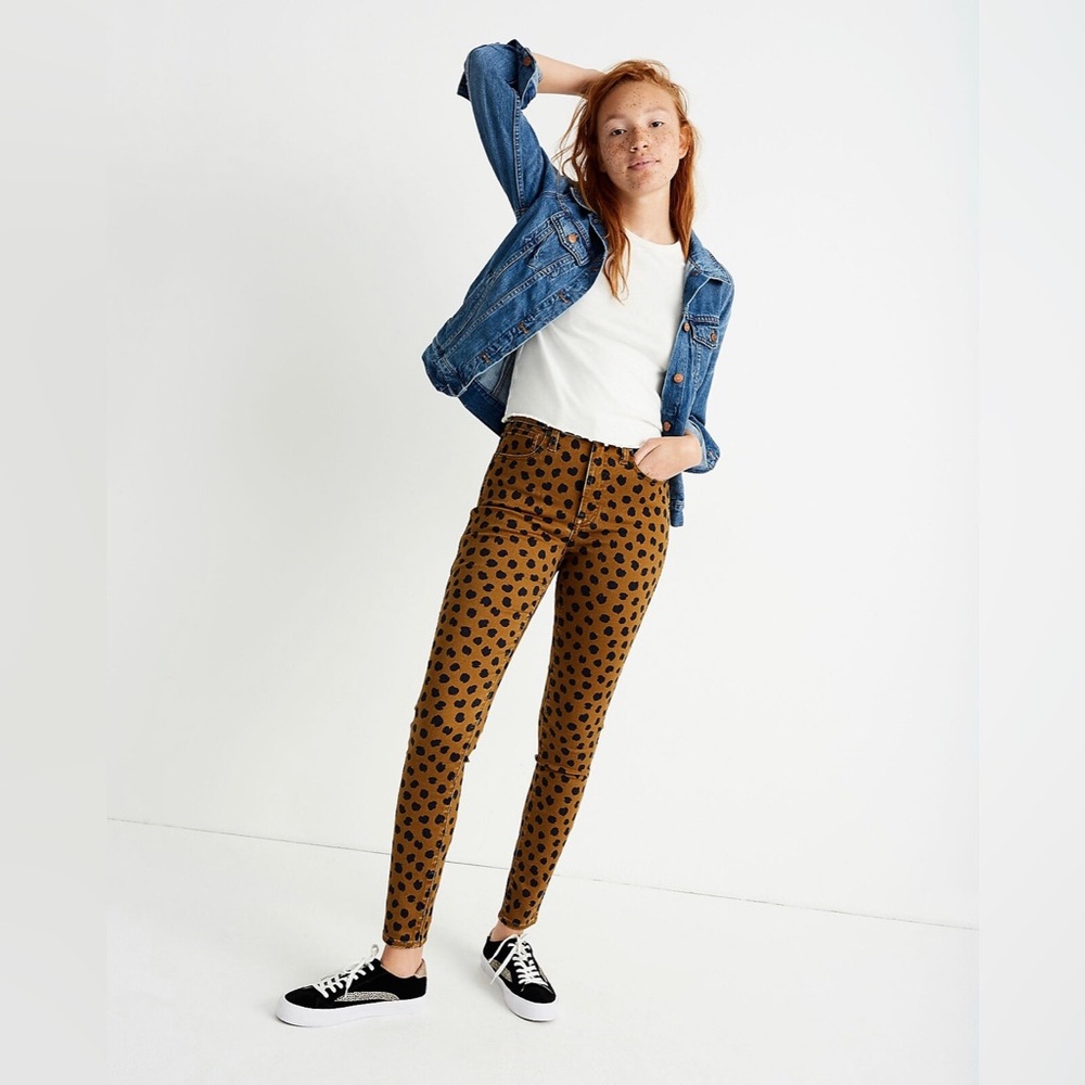 Madewell 10" High-Rise Skinny Jeans in Painted Spots
